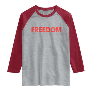 I'm Freedom Matching Couple Raglan Shirt Funny Patriotic Red White and Blue 4th of July