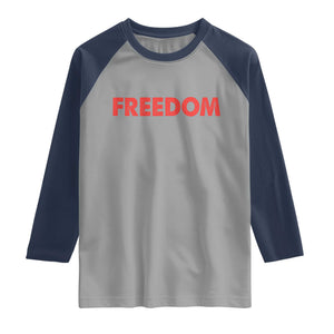I'm Freedom Matching Couple Raglan Shirt Funny Patriotic Red White and Blue 4th of July