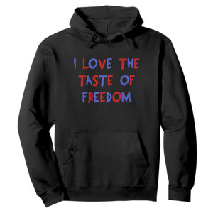 I Love The Taste Of Freedom Americana Matching Couple Hoodie Funny Patriotic Red White and Blue 4th of July TS02 Black Print Your Wear