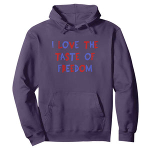 I Love The Taste Of Freedom Americana Matching Couple Hoodie Funny Patriotic Red White and Blue 4th of July TS02 Purple Print Your Wear