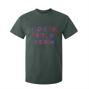 I Love The Taste Of Freedom Americana Matching Couple T Shirt For Kid Funny Patriotic Red White and Blue 4th of July