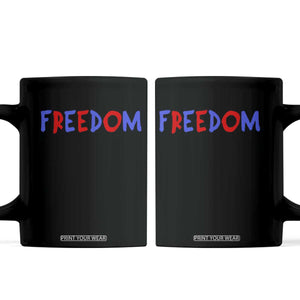 I'm Freedom Americana Matching Couple Coffee Mug Funny Patriotic Red White and Blue 4th of July