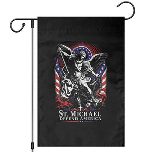 St Michael Defend America Archangel Graphic Garden Flag Christian Faith Patriotic