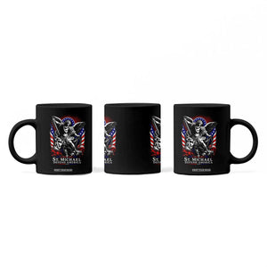 St Michael Defend America Archangel Graphic Coffee Mug Christian Faith Patriotic
