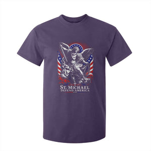 St Michael Defend America Archangel Graphic T Shirt For Kid Christian Faith Patriotic