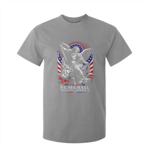 St Michael Defend America Archangel Graphic T Shirt For Kid Christian Faith Patriotic