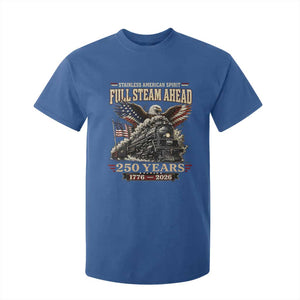 Full Steam Ahead Patriotic Bald Eagle T Shirt For Kid Vintage Stainless American Spirit Steam Locomotive Heritage