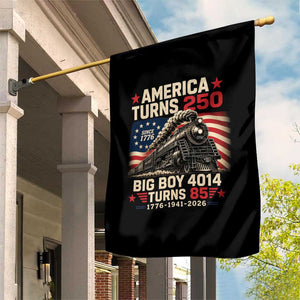 America Turns 250 Steam Locomotive Turns 85 Garden Flag Vintage Railroad Steam Engine 85th USA 250th Anniversary TS02 Print Your Wear