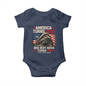 America Turns 250 Steam Locomotive Turns 85 Baby Onesie Vintage Railroad Steam Engine 85th USA 250th Anniversary
