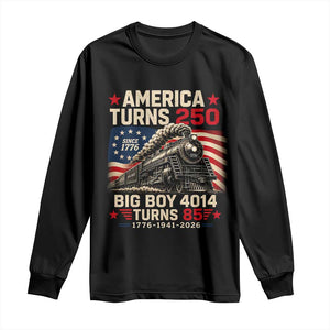 America Turns 250 Steam Locomotive Turns 85 Long Sleeve Shirt Vintage Railroad Steam Engine 85th USA 250th Anniversary