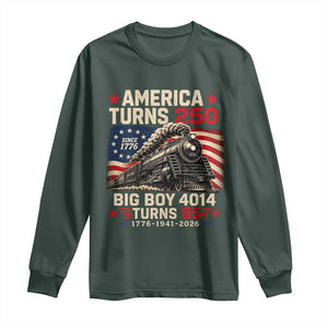 America Turns 250 Steam Locomotive Turns 85 Long Sleeve Shirt Vintage Railroad Steam Engine 85th USA 250th Anniversary