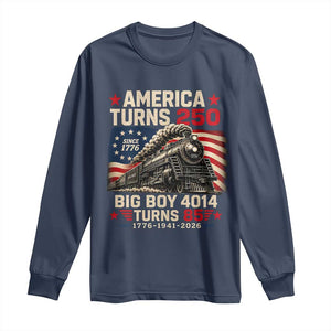 America Turns 250 Steam Locomotive Turns 85 Long Sleeve Shirt Vintage Railroad Steam Engine 85th USA 250th Anniversary