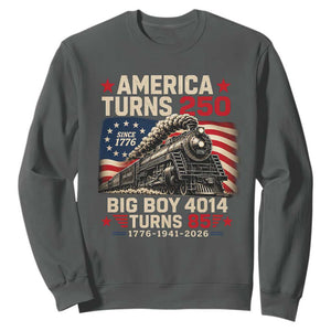 America Turns 250 Steam Locomotive Turns 85 Sweatshirt Vintage Railroad Steam Engine 85th USA 250th Anniversary