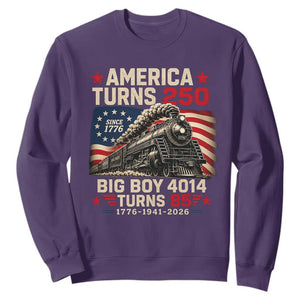 America Turns 250 Steam Locomotive Turns 85 Sweatshirt Vintage Railroad Steam Engine 85th USA 250th Anniversary
