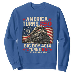 America Turns 250 Steam Locomotive Turns 85 Sweatshirt Vintage Railroad Steam Engine 85th USA 250th Anniversary