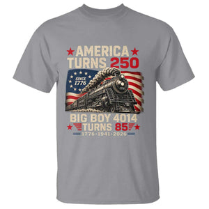 America Turns 250 Steam Locomotive Turns 85 T Shirt Vintage Railroad Steam Engine 85th USA 250th Anniversary