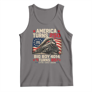 America Turns 250 Steam Locomotive Turns 85 Tank Top Vintage Railroad Steam Engine 85th USA 250th Anniversary