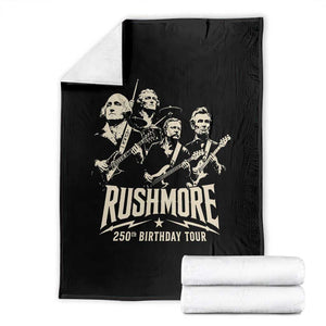 Rushmore 250th Birthday Tour Band Throw Blanket Presidents Rock Concert Historical Collages