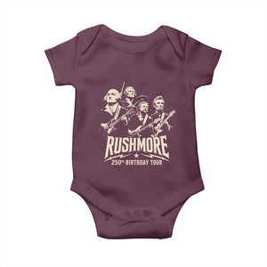 Rushmore 250th Birthday Tour Band Baby Onesie Presidents Rock Concert Historical Collages