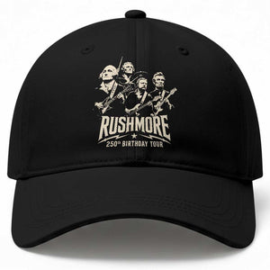 Rushmore 250th Birthday Tour Band Baseball Cap Presidents Rock Concert Historical Collages