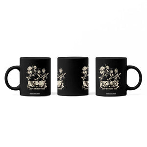 Rushmore 250th Birthday Tour Band Coffee Mug Presidents Rock Concert Historical Collages