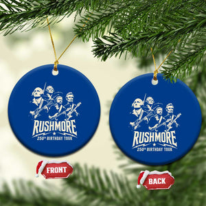 Rushmore 250th Birthday Tour Band Ceramic Ornament Presidents Rock Concert Historical Collages