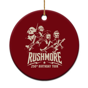 Rushmore 250th Birthday Tour Band Ceramic Ornament Presidents Rock Concert Historical Collages