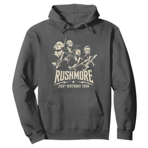 Rushmore 250th Birthday Tour Band Hoodie Presidents Rock Concert Historical Collages