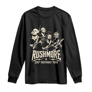 Rushmore 250th Birthday Tour Band Long Sleeve Shirt Presidents Rock Concert Historical Collages