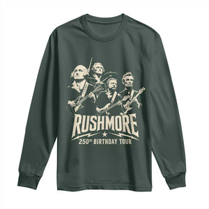 Rushmore 250th Birthday Tour Band Long Sleeve Shirt Presidents Rock Concert Historical Collages