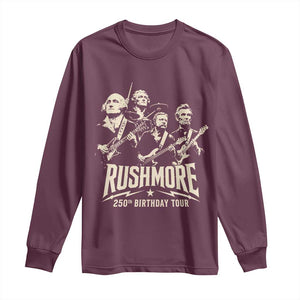 Rushmore 250th Birthday Tour Band Long Sleeve Shirt Presidents Rock Concert Historical Collages