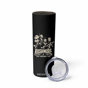 Rushmore 250th Birthday Tour Band Skinny Tumbler Presidents Rock Concert Historical Collages