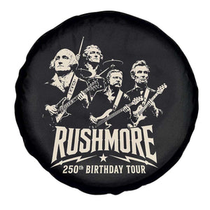 Rushmore 250th Birthday Tour Band Spare Tire Cover Presidents Rock Concert Historical Collages