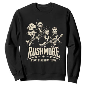 Rushmore 250th Birthday Tour Band Sweatshirt Presidents Rock Concert Historical Collages