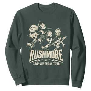 Rushmore 250th Birthday Tour Band Sweatshirt Presidents Rock Concert Historical Collages