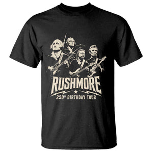 Rushmore 250th Birthday Tour Band T Shirt Presidents Rock Concert Historical Collages