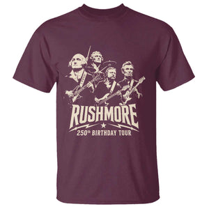Rushmore 250th Birthday Tour Band T Shirt Presidents Rock Concert Historical Collages