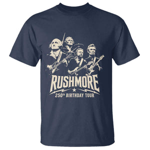 Rushmore 250th Birthday Tour Band T Shirt Presidents Rock Concert Historical Collages