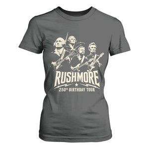 Rushmore 250th Birthday Tour Band T Shirt For Women Presidents Rock Concert Historical Collages