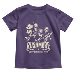 Rushmore 250th Birthday Tour Band Toddler T Shirt Presidents Rock Concert Historical Collages
