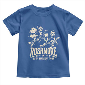 Rushmore 250th Birthday Tour Band Toddler T Shirt Presidents Rock Concert Historical Collages