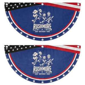 Rushmore 250th Birthday Tour Band Patriotic Fan Flag Presidents Rock Concert Historical Collages