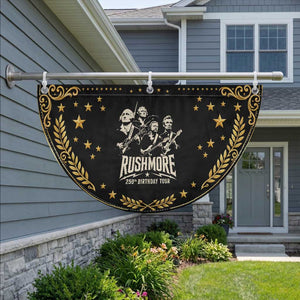 Rushmore 250th Birthday Tour Band Patriotic Fan Flag Presidents Rock Concert Historical Collages