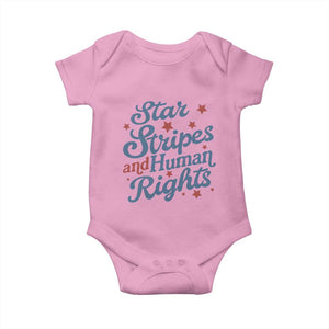 Stars and Stripes and Human Rights Baby Onesie Progressive Patriotic Equality Modern Patriot