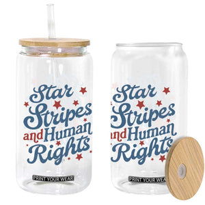 Stars and Stripes and Human Rights Glass Can Progressive Patriotic Equality Modern Patriot