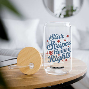 Stars and Stripes and Human Rights Glass Can Progressive Patriotic Equality Modern Patriot
