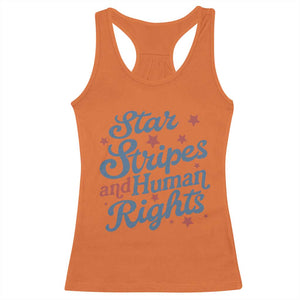 Stars and Stripes and Human Rights Racerback Tank Top Progressive Patriotic Equality Modern Patriot