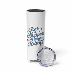 Stars and Stripes and Human Rights Skinny Tumbler Progressive Patriotic Equality Modern Patriot