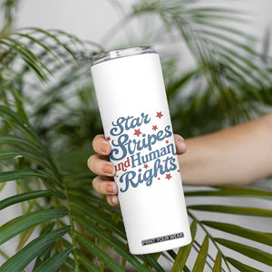 Stars and Stripes and Human Rights Skinny Tumbler Progressive Patriotic Equality Modern Patriot