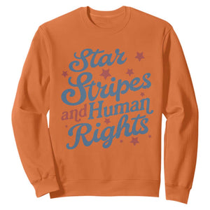 Stars and Stripes and Human Rights Sweatshirt Progressive Patriotic Equality Modern Patriot